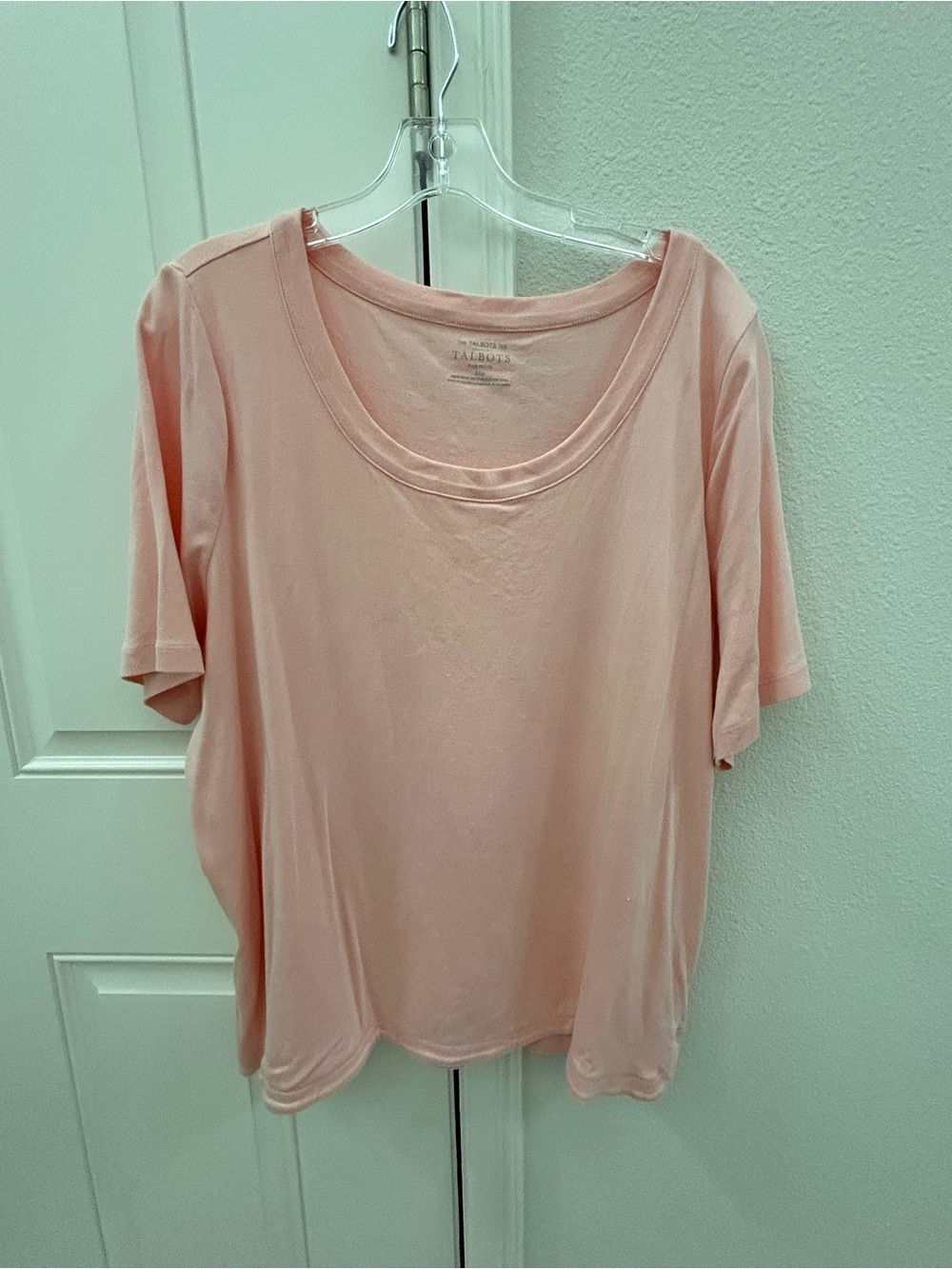 Talbots Light Blush Scoop Neck Short Sleeve Tee